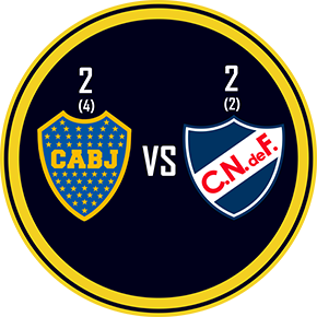 Boca 2 (4) - Nacional 2 (2)